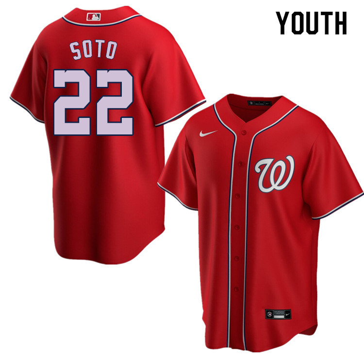 Nike Youth #22 Juan Soto Washington Nationals Baseball Jerseys Sale-Red